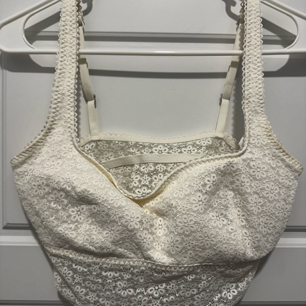Elegant Cream Lace Bralette